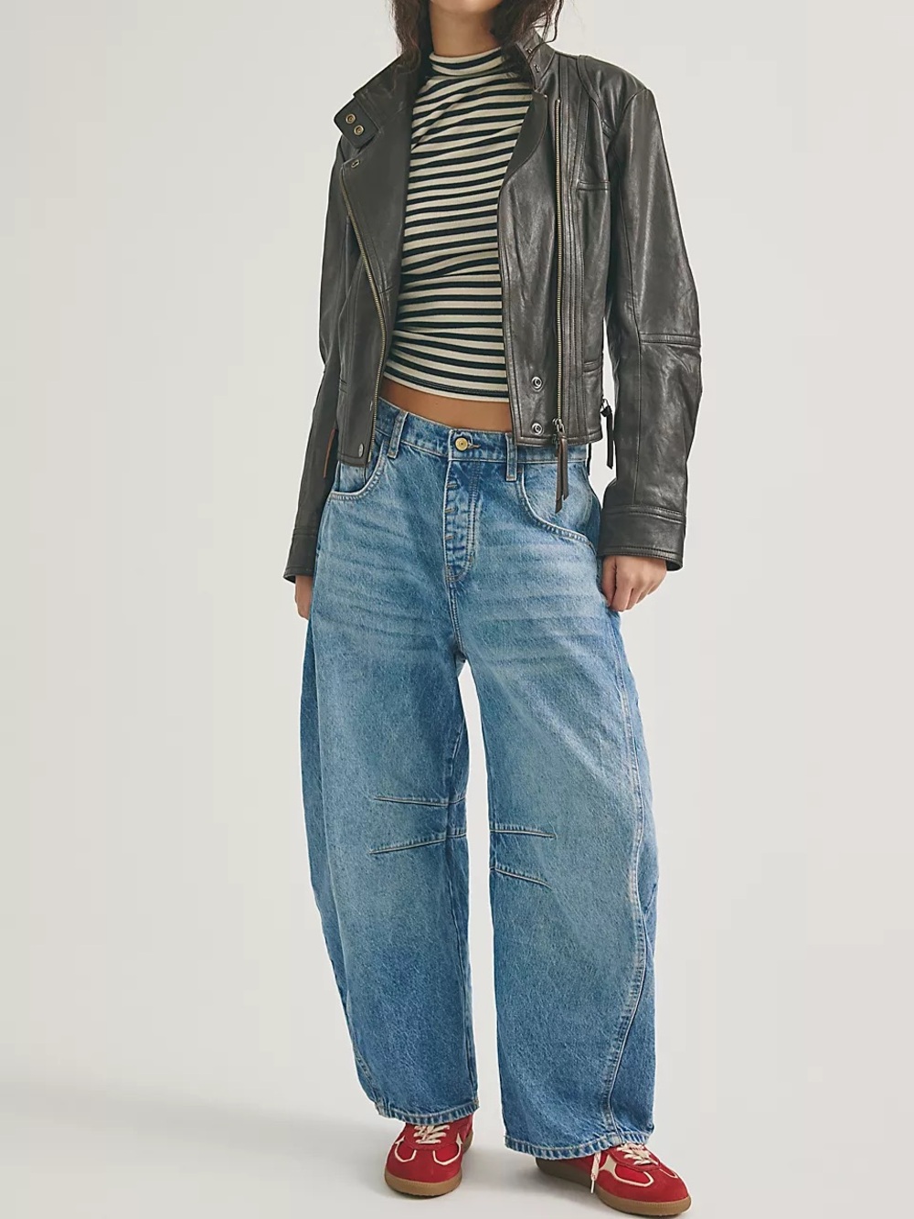 We The Free x Revolve $128 Good Luck Mid-Rise Barrel Jeans  35” Waist EUC - Picture 7 of 16